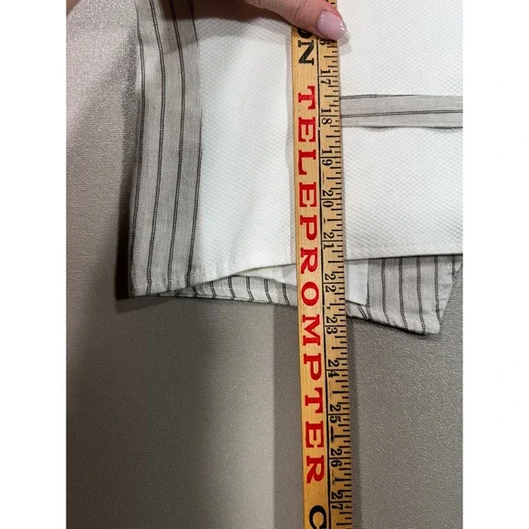 NOHOW Mens Striped Linen Blend Waistcoat Vest Made in Italy White Tan TG 48 - Picture 7 of 8